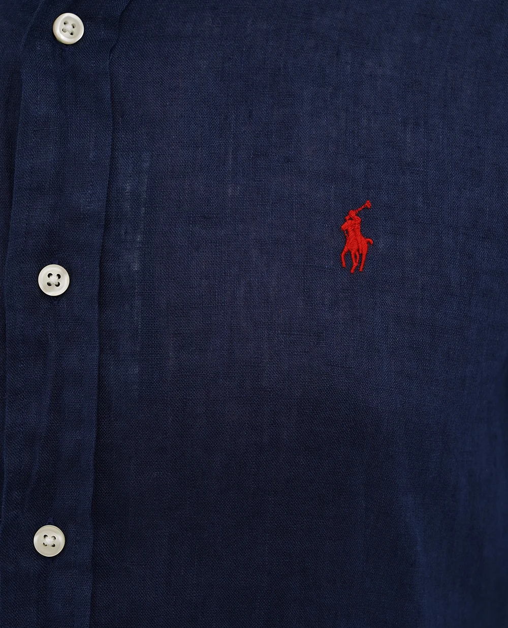 Лляна сорочка Polo Ralph Lauren 710966294006, темно-синій колір • Купити в інтернет-магазині Kameron