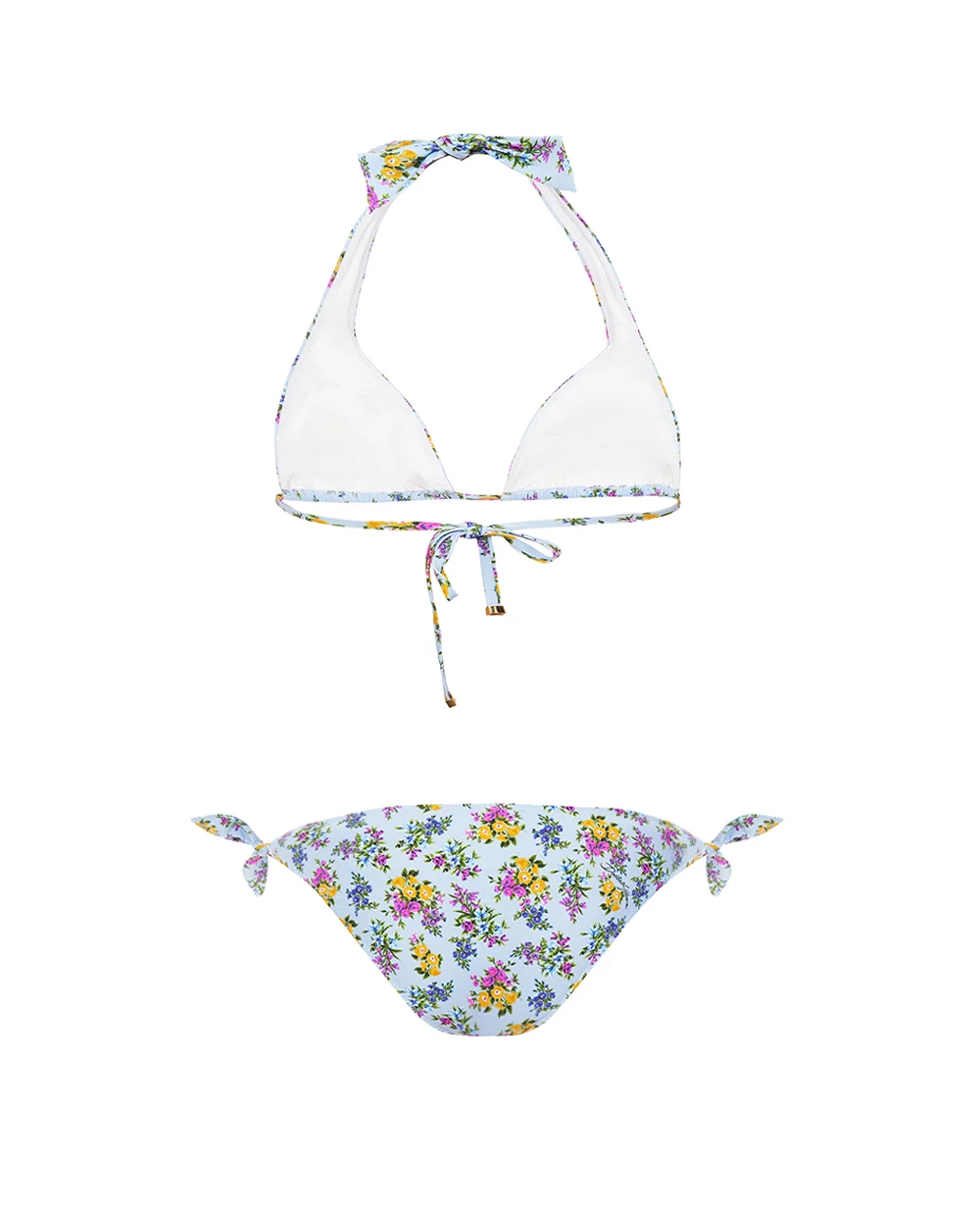 Купальник в цветочный принт Dolce&Gabbana O8A18J-ON0D2, голубой цвет • Купить в интернет-магазине Kameron