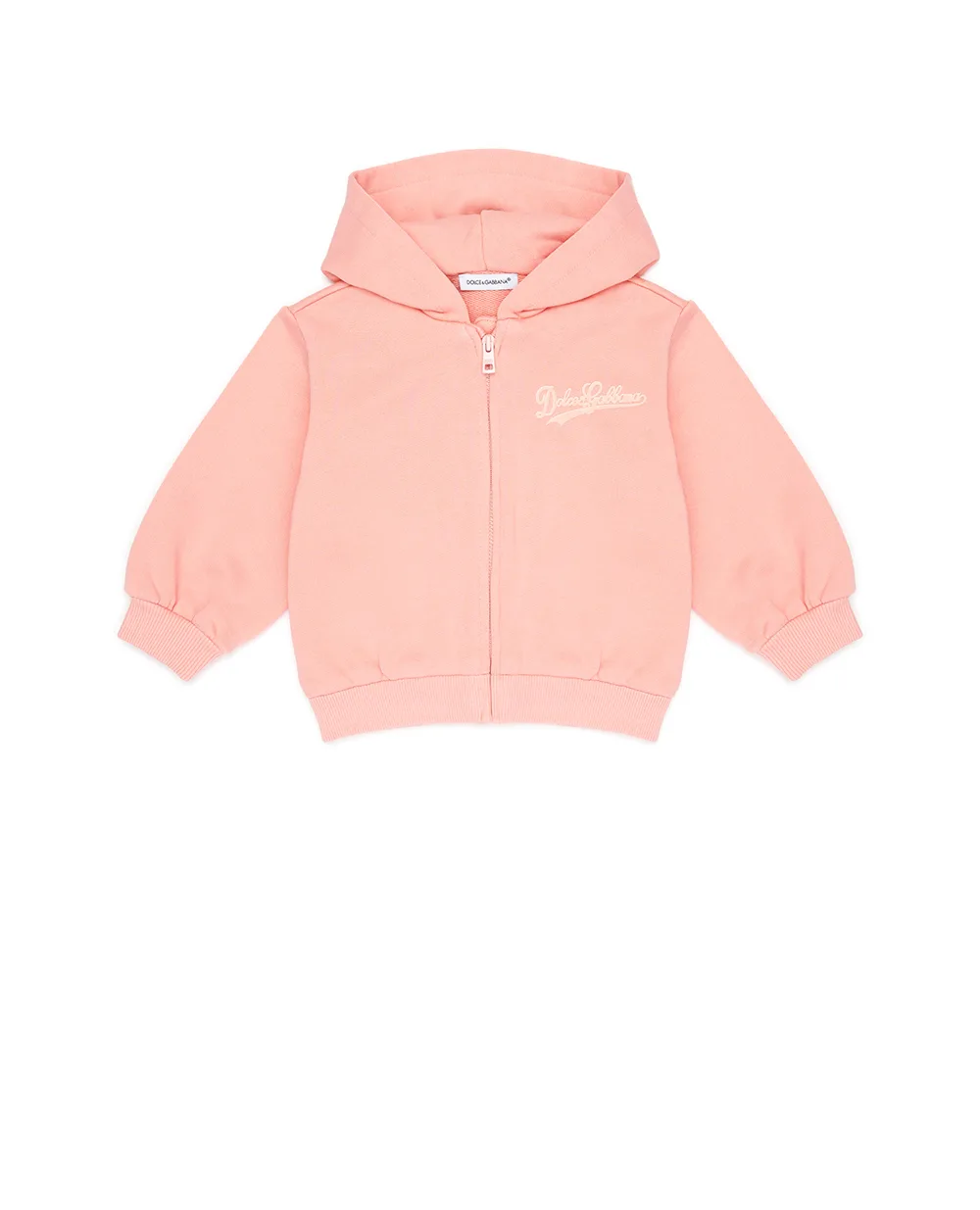 Детская толстовка с капюшоном (костюм) Dolce&Gabbana Kids L2JWCT-G7PQR, розовый цвет • Купить в интернет-магазине Kameron