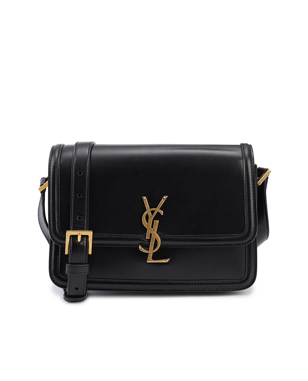 Шкіряна сумка Solferino Medium Saint Laurent 634305-0SX0W, чорний колір • Купити в інтернет-магазині Kameron
