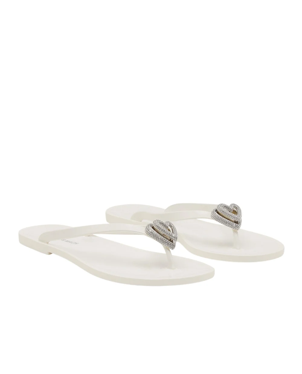 Шльопанці Double Heart Mach&Mach SS26-S0888-05-GUM-WHT, білий колір • Купити в інтернет-магазині Kameron