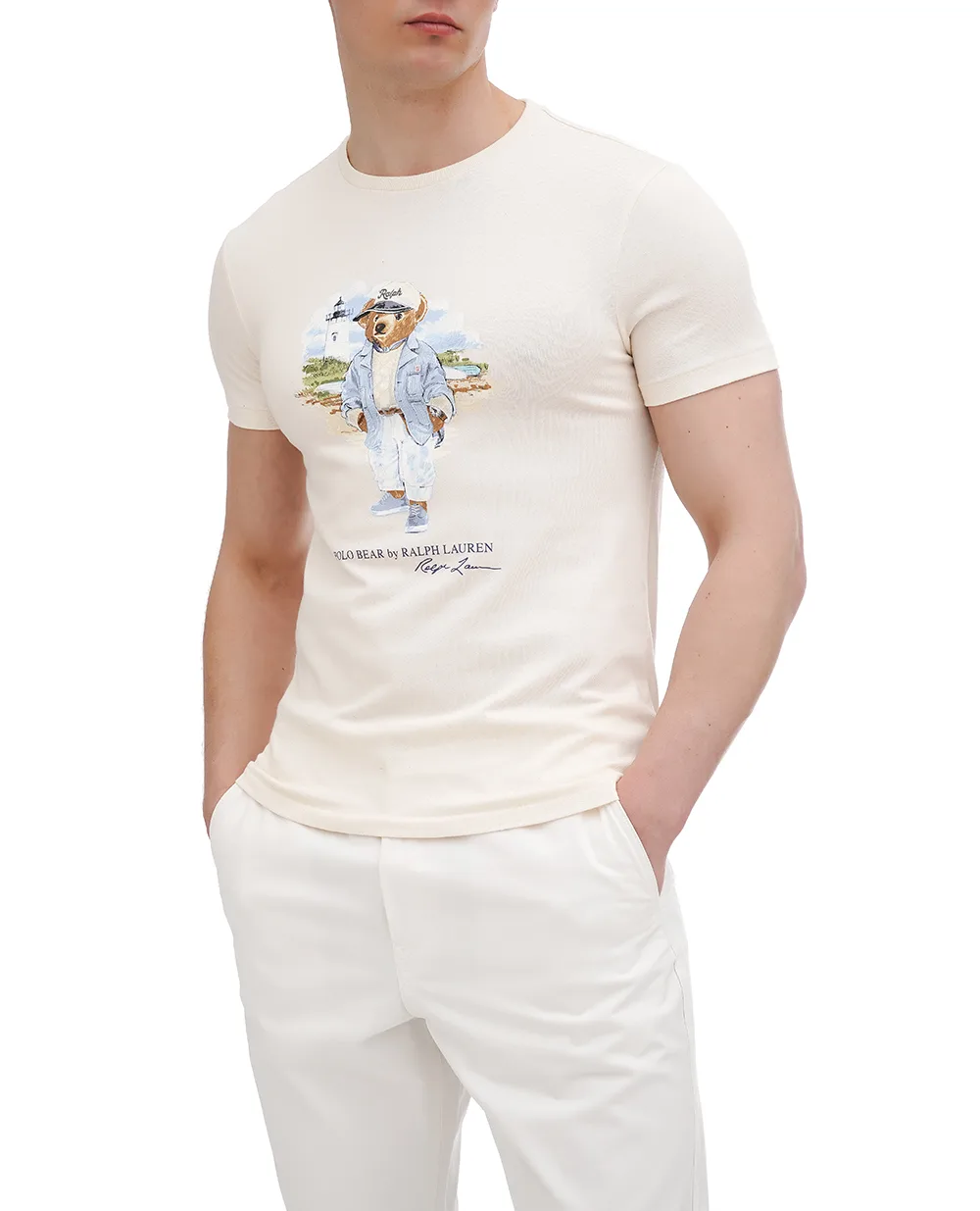 Футболка Polo Bear Polo Ralph Lauren 710969630001, белый цвет • Купить в интернет-магазине Kameron