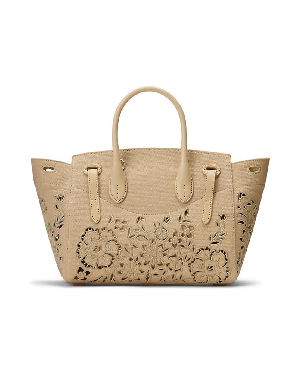 Кожаная сумка Ricky 27 Ralph Lauren Collection 435977806001, бежевый цвет • Купить в интернет-магазине Kameron