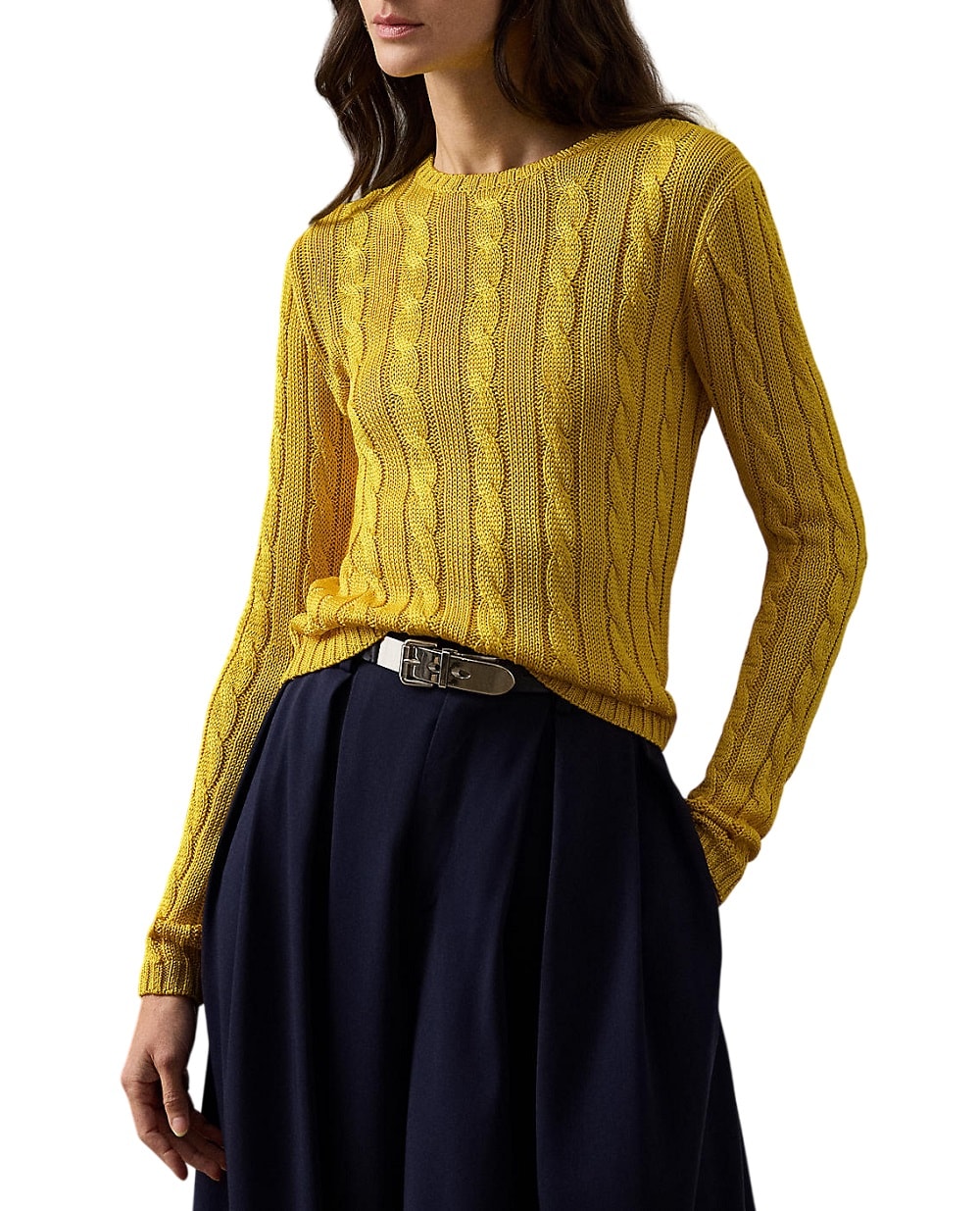 Свитер из шелка Ralph Lauren Collection 290900054035, желтый цвет • Купить в интернет-магазине Kameron