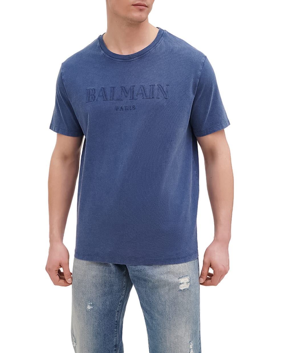 Футболка Balmain DH1EG010BC72-S, синій колір • Купити в інтернет-магазині Kameron