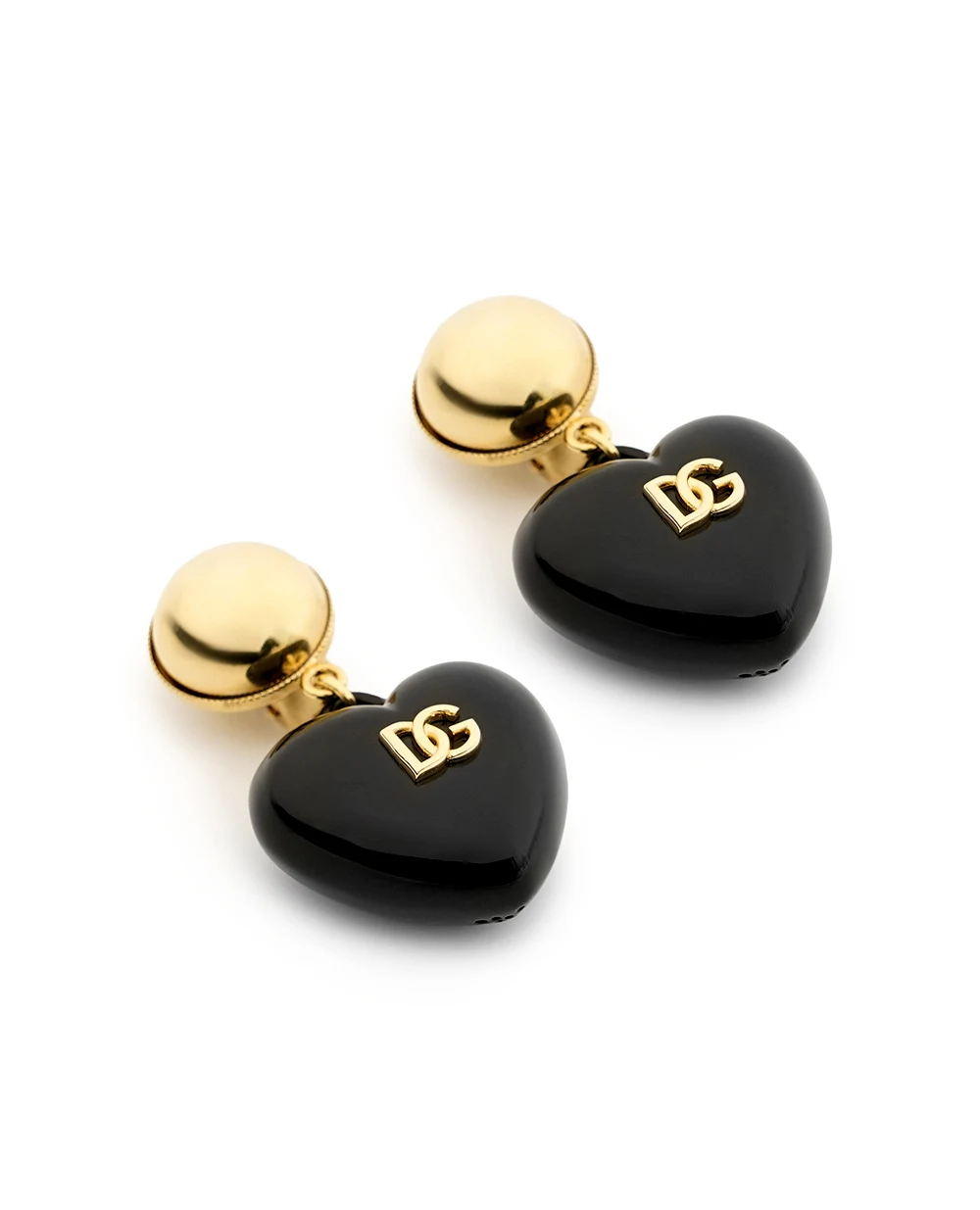 Серьги-клипсы в форме сердца Dolce&Gabbana WER6I3-W1111, золотой цвет • Купить в интернет-магазине Kameron