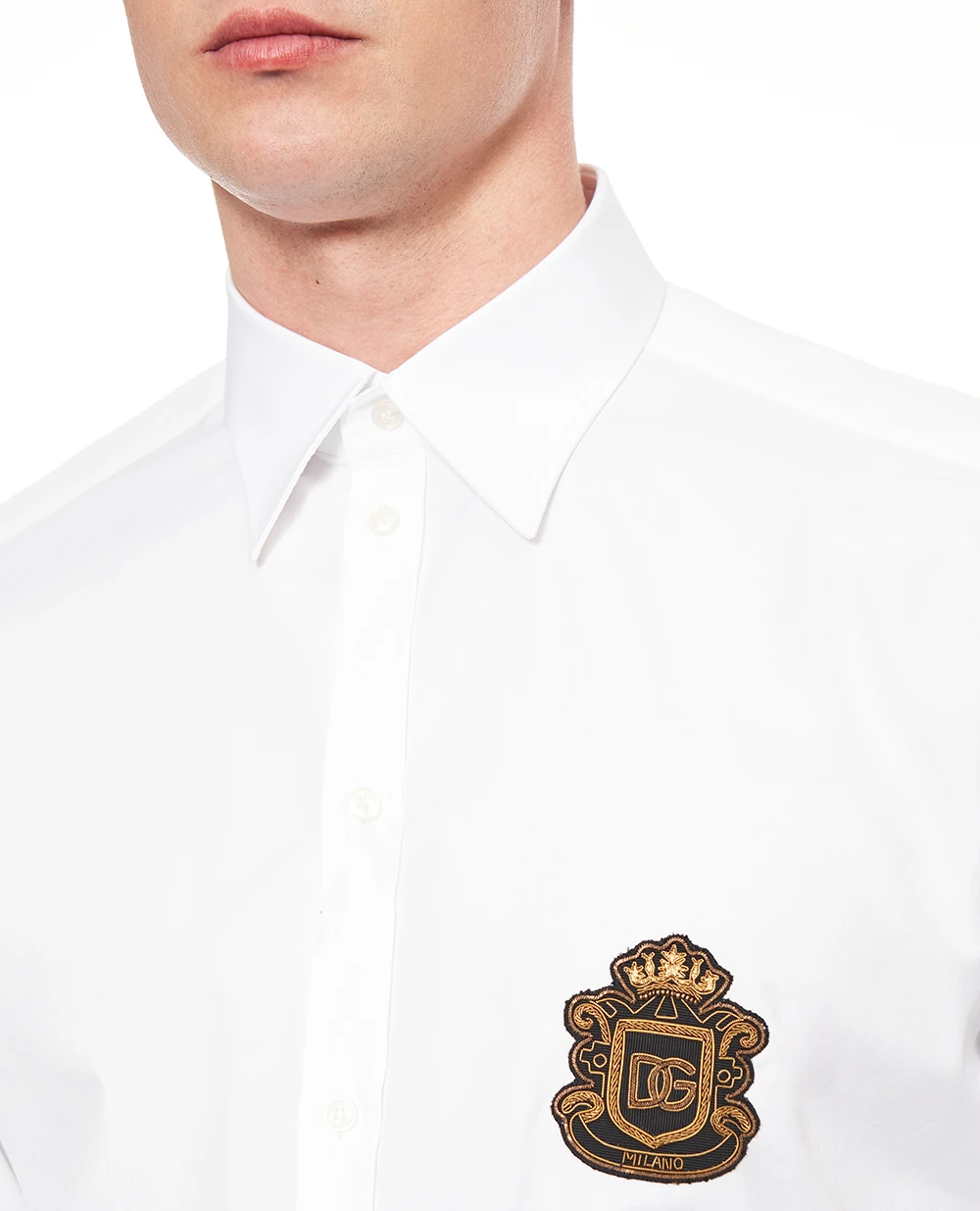 Рубашка Martini из хлопка Dolce&Gabbana G5ML1Z-GK278, белый цвет • Купить в интернет-магазине Kameron