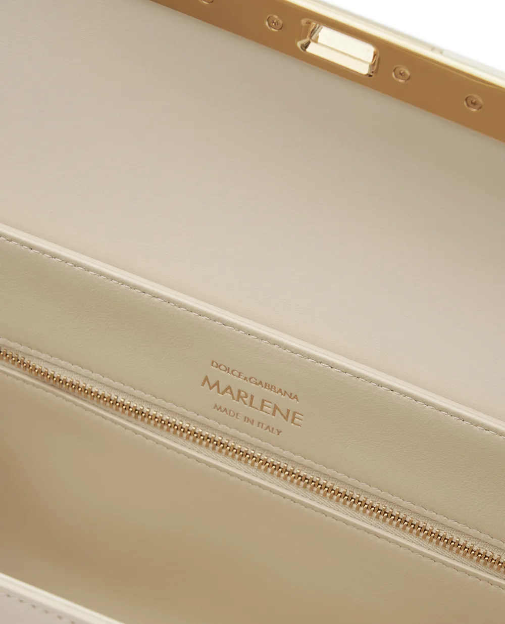 Сумка Marlene из телячьей кожи Dolce&Gabbana BB7927-A3G19, бежевый цвет • Купить в интернет-магазине Kameron