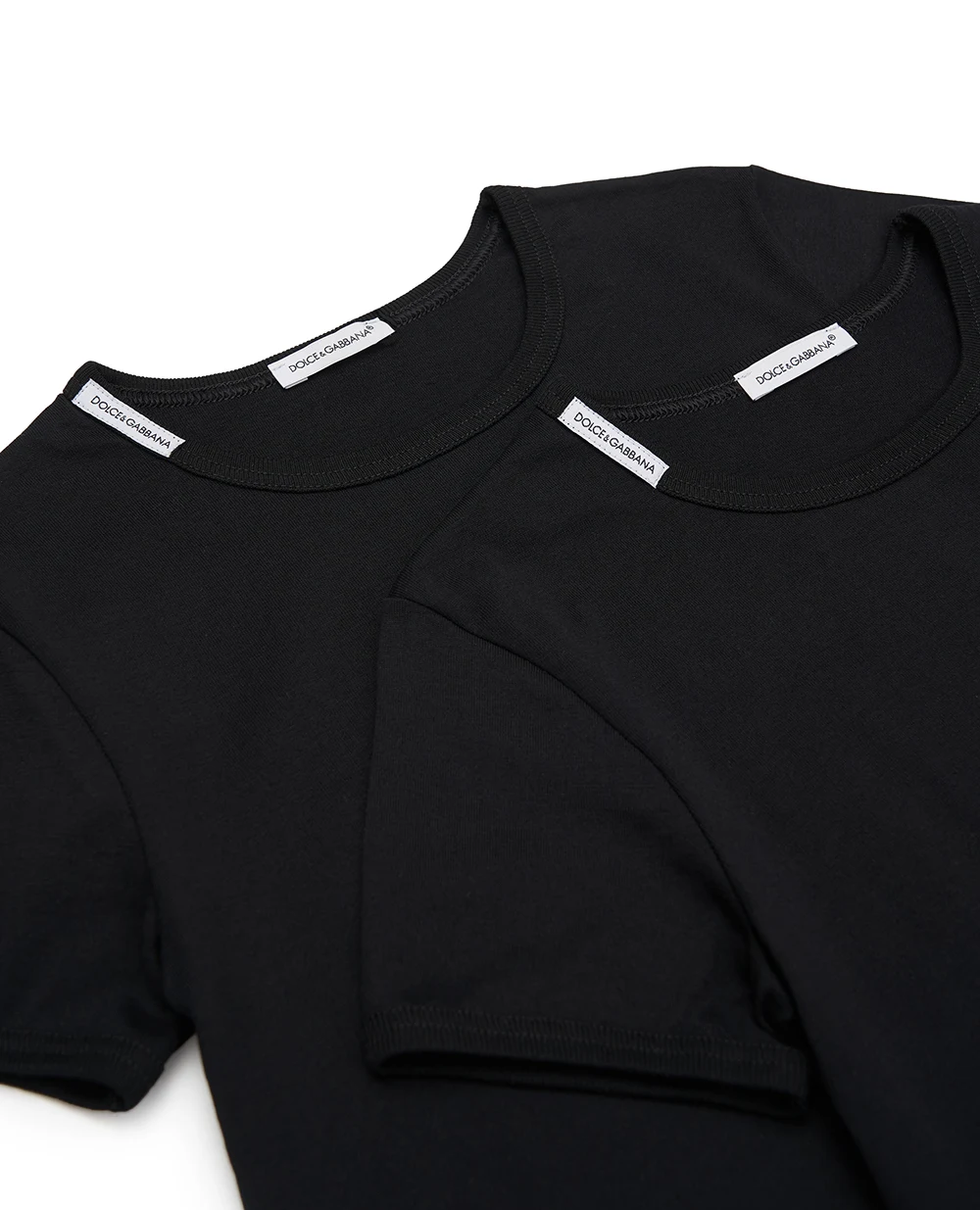 Дитячий комплект із двох футболок Dolce&Gabbana Kids L4J703-ON00H, чорний колір • Купити в інтернет-магазині Kameron