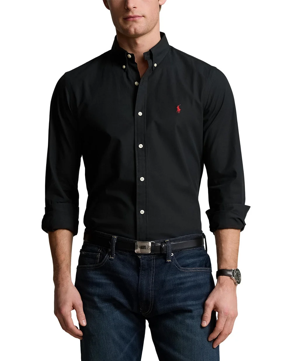 Рубашка Polo Ralph Lauren 710928254006, черный цвет • Купить в интернет-магазине Kameron