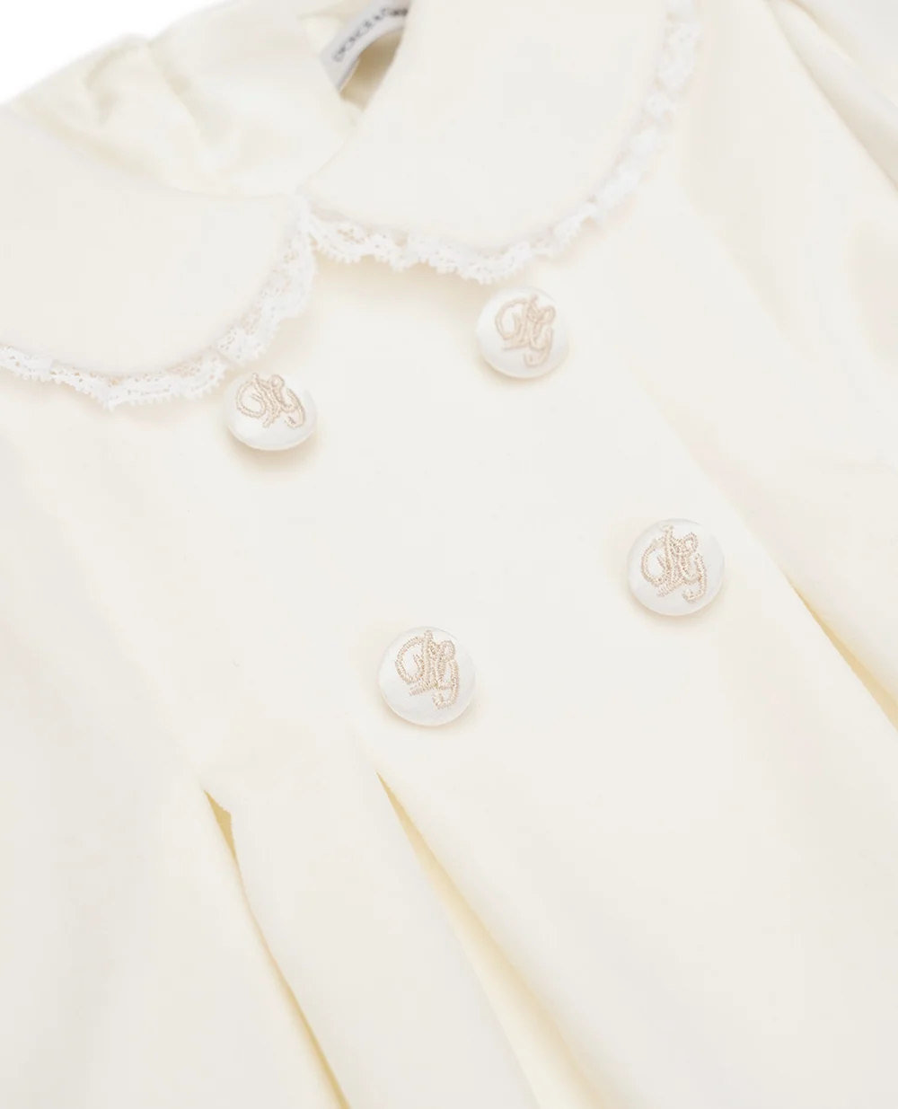 Детское платье из бархата Dolce&Gabbana Kids L24DI8-FUWB3, бежевый цвет • Купить в интернет-магазине Kameron