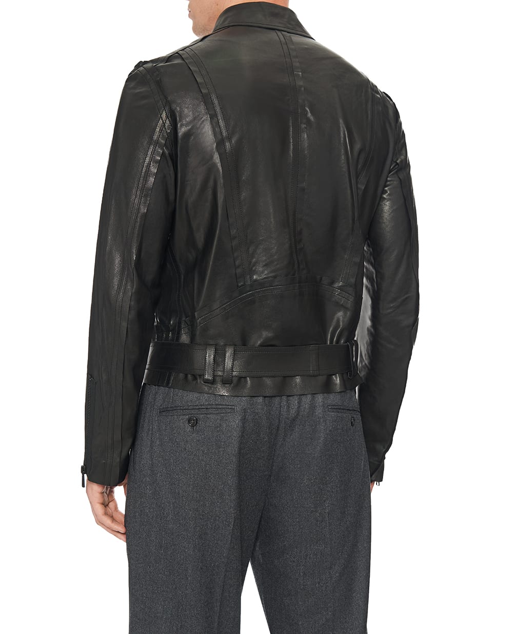 Кожаная куртка Balmain FH1TD625LD63, черный цвет • Купить в интернет-магазине Kameron