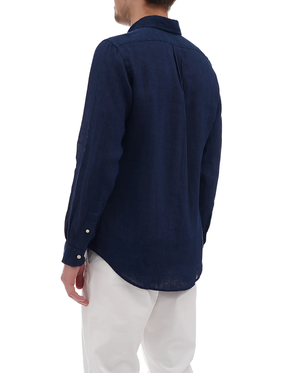 Лляна сорочка Polo Ralph Lauren 710966294006, темно-синій колір • Купити в інтернет-магазині Kameron