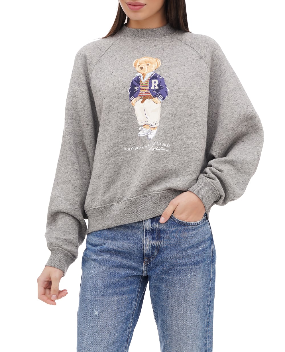 Свитшот Polo Bear Polo Ralph Lauren 211941209001, серый цвет • Купить в интернет-магазине Kameron