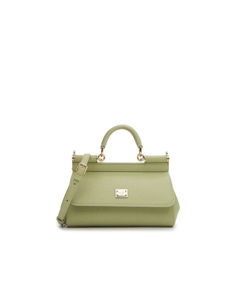 Сумка Sicily Small из телячьей кожи Dolce&Gabbana BB7116-B1001, светло-зеленый цвет • Купить в интернет-магазине Kameron