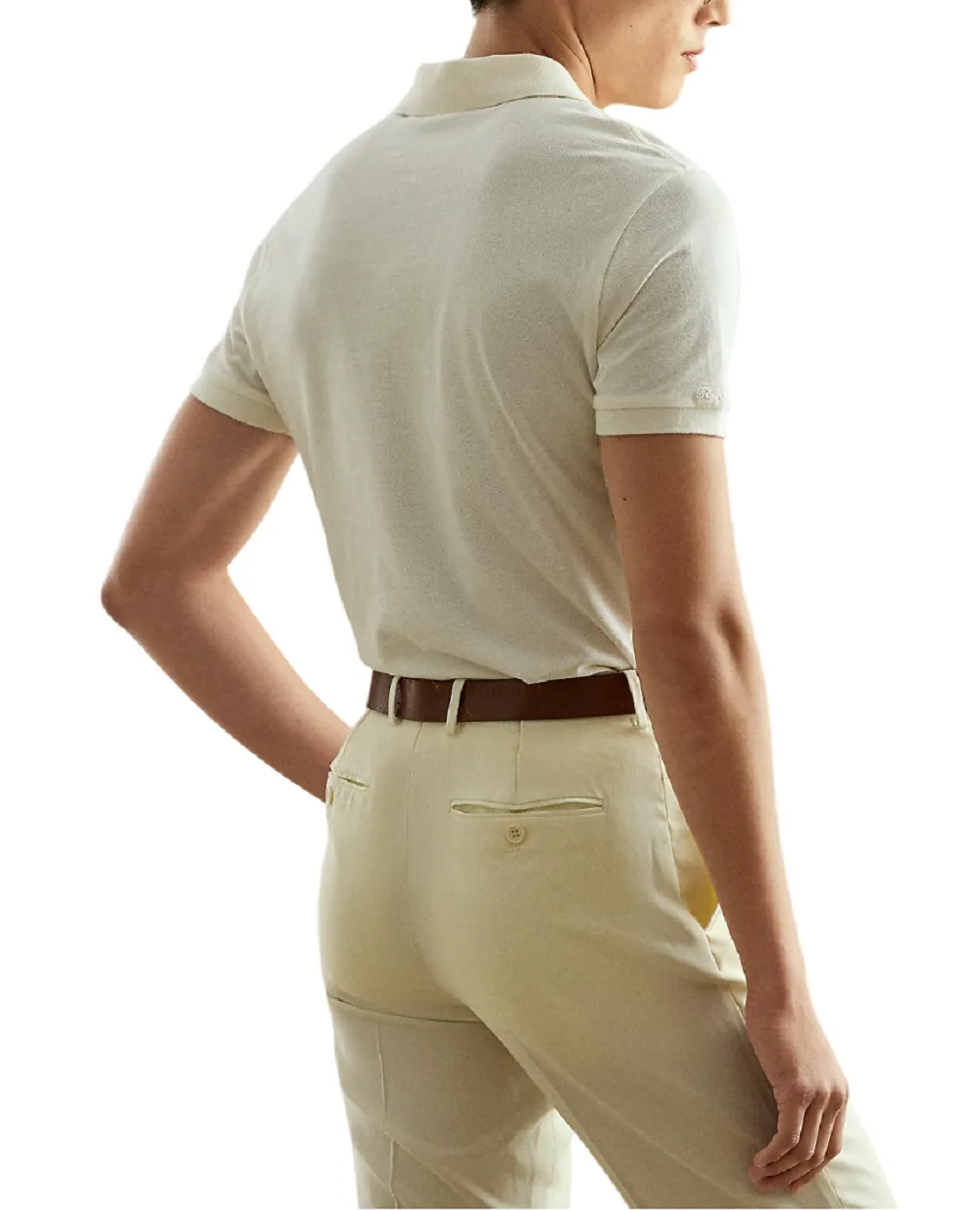 Поло с вышивкой Ralph Lauren Purple Label 790961156001, белый цвет • Купить в интернет-магазине Kameron