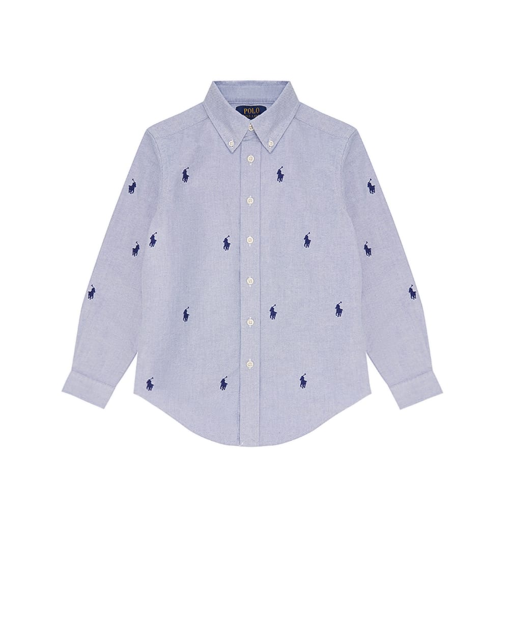 Детская рубашка Polo Ralph Lauren Kids 323878876001, голубой цвет • Купить в интернет-магазине Kameron