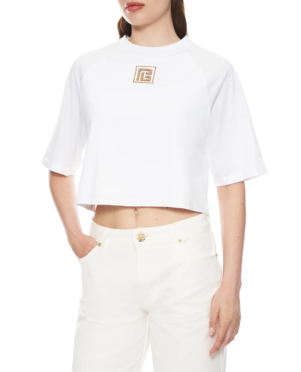 Футболка Balmain FF1EE135PD14, белый цвет • Купить в интернет-магазине Kameron