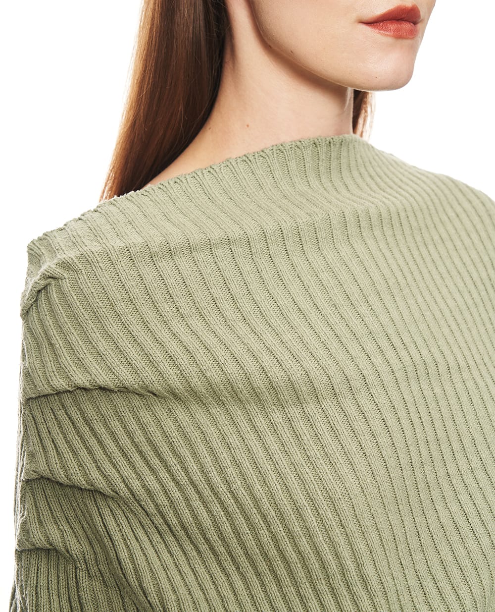 Свитер из шелка Balmain GF0KK065KJ72, зеленый цвет • Купить в интернет-магазине Kameron