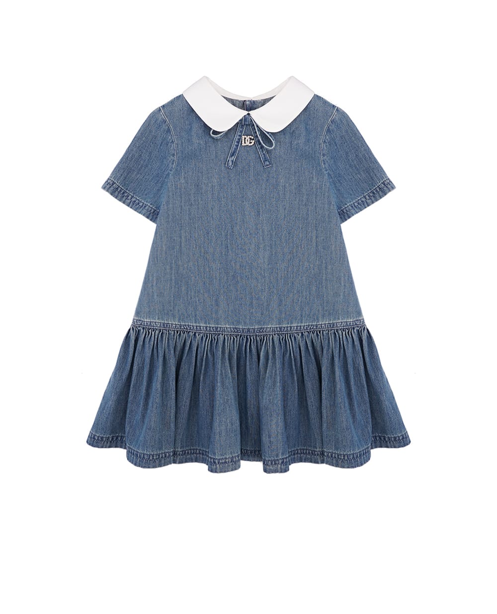 Детское платье Dolce&Gabbana Kids L54DF3-LDD06-S, синий цвет • Купить в интернет-магазине Kameron