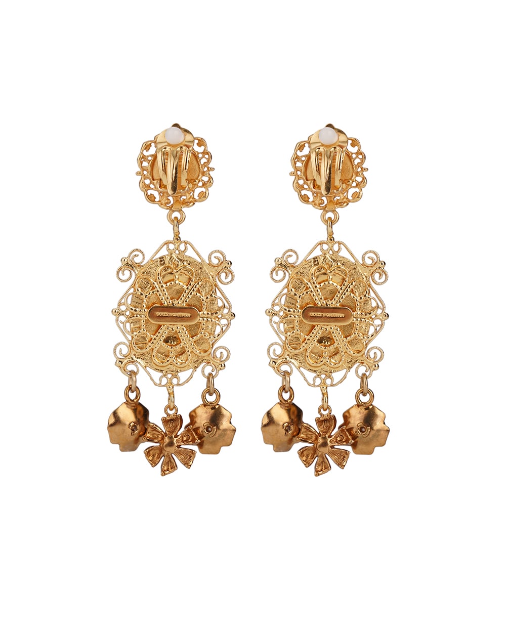 Клипсы Dolce&Gabbana WEG6M1-W0001, золотой цвет • Купить в интернет-магазине Kameron