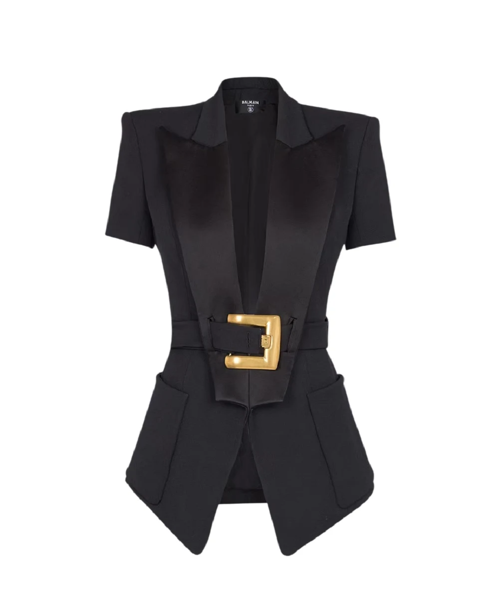Жакет Grain de Poudre из шерсти Balmain GF1SB225ME54, черный цвет • Купить в интернет-магазине Kameron