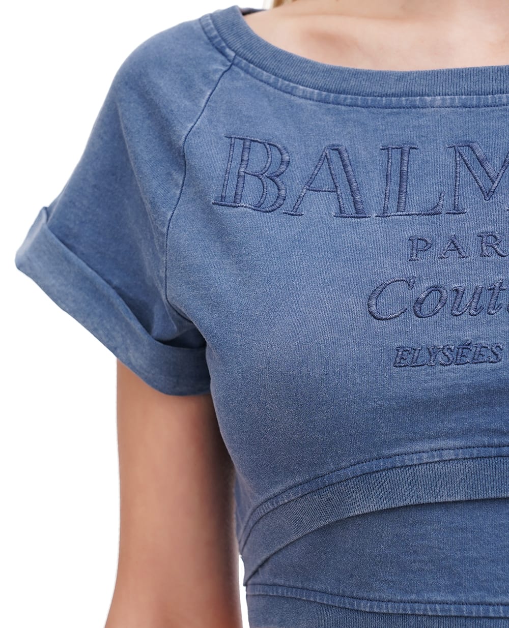Футболка Balmain EF1EE121BC96, синий цвет • Купить в интернет-магазине Kameron
