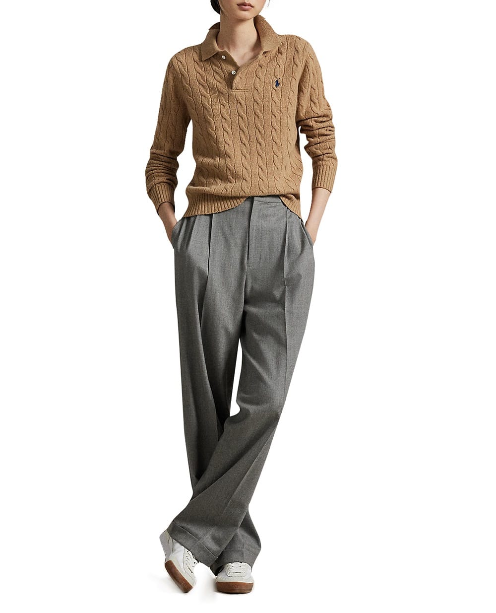 Свитер из шерсти Polo Ralph Lauren 211972132002, коричневый цвет • Купить в интернет-магазине Kameron