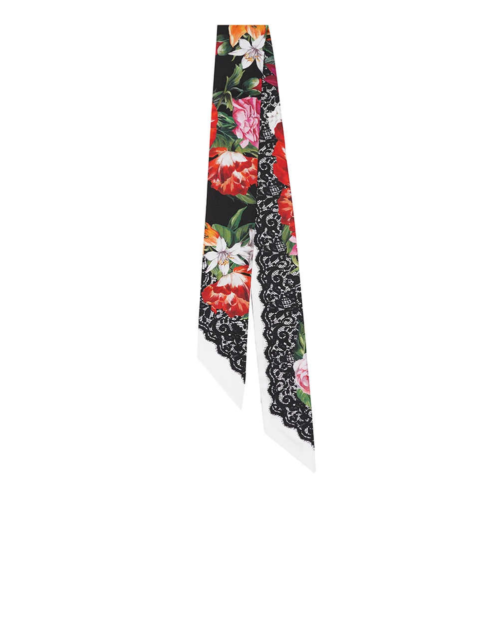 Лента твилли из шелка Dolce&Gabbana FS215A-GDC7A, черный цвет • Купить в интернет-магазине Kameron