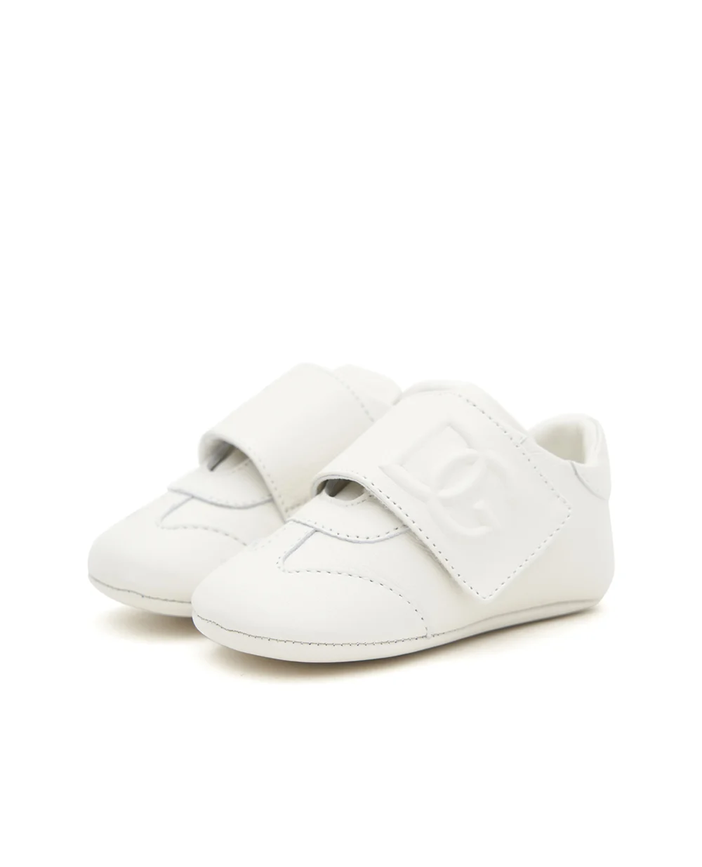 Детские кроссовки из кожи Dolce&Gabbana Kids DK0159-A1121, белый цвет • Купить в интернет-магазине Kameron