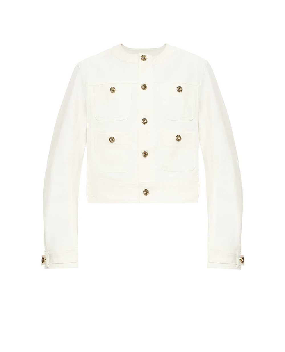 Куртка джинсовая Balmain HF1TC225DG14, айвори цвет • Купить в интернет-магазине Kameron