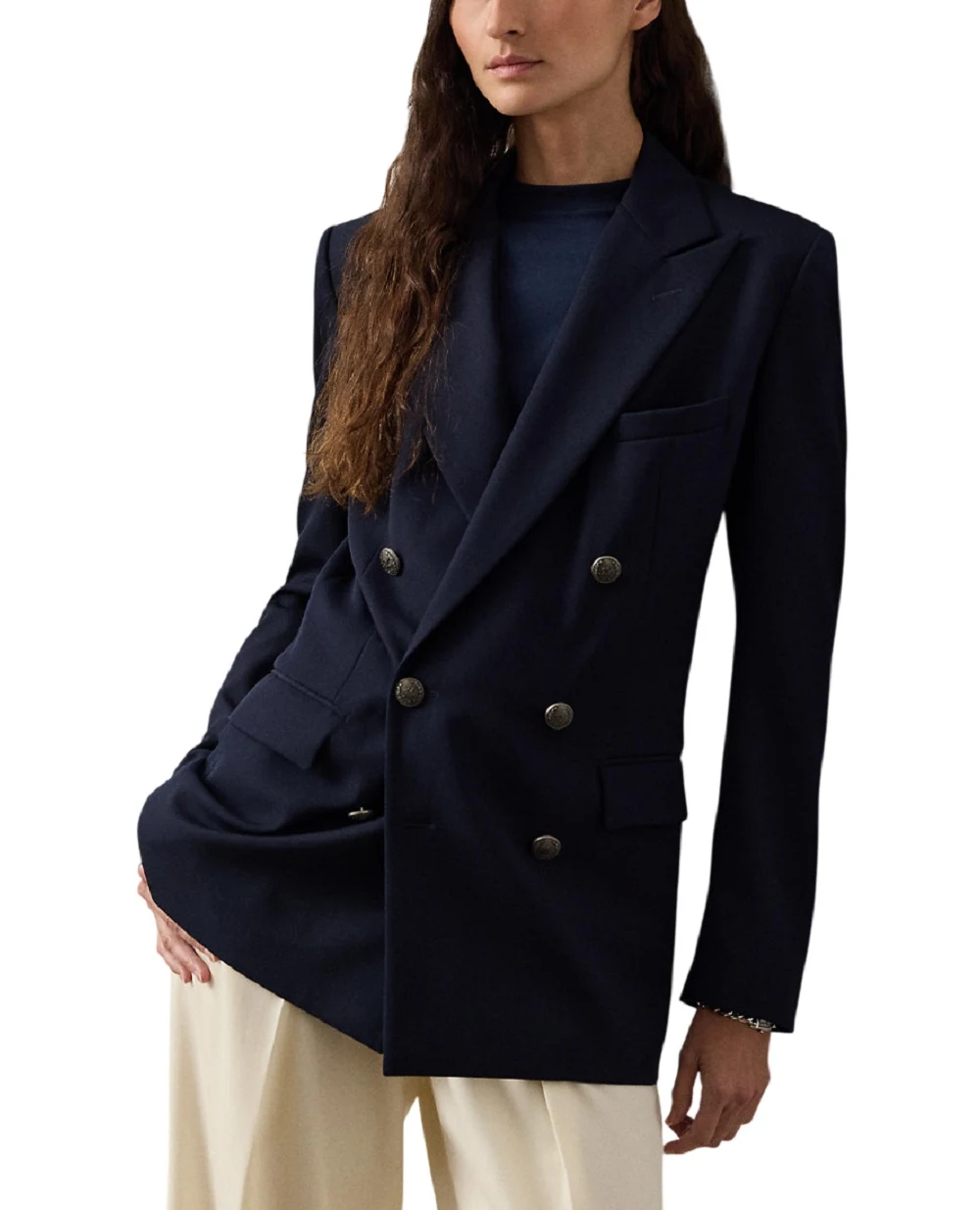 Жакет Ramona из шерсти Ralph Lauren Collection 290P10104001, синий цвет • Купить в интернет-магазине Kameron