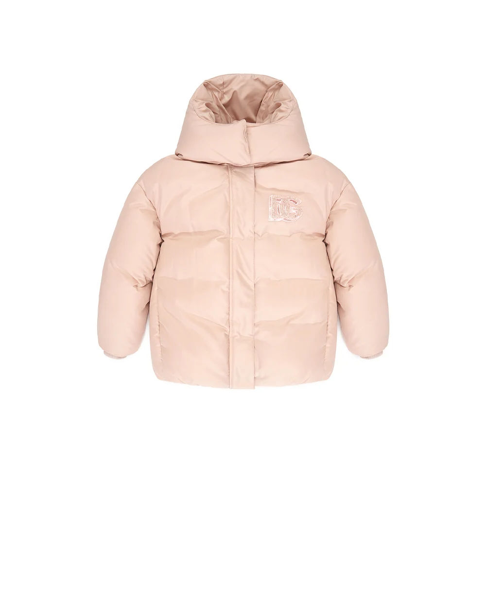 Дитячий пуховик Dolce&Gabbana Kids L5JBS1-FUS3W-B, рожевий колір • Купити в інтернет-магазині Kameron