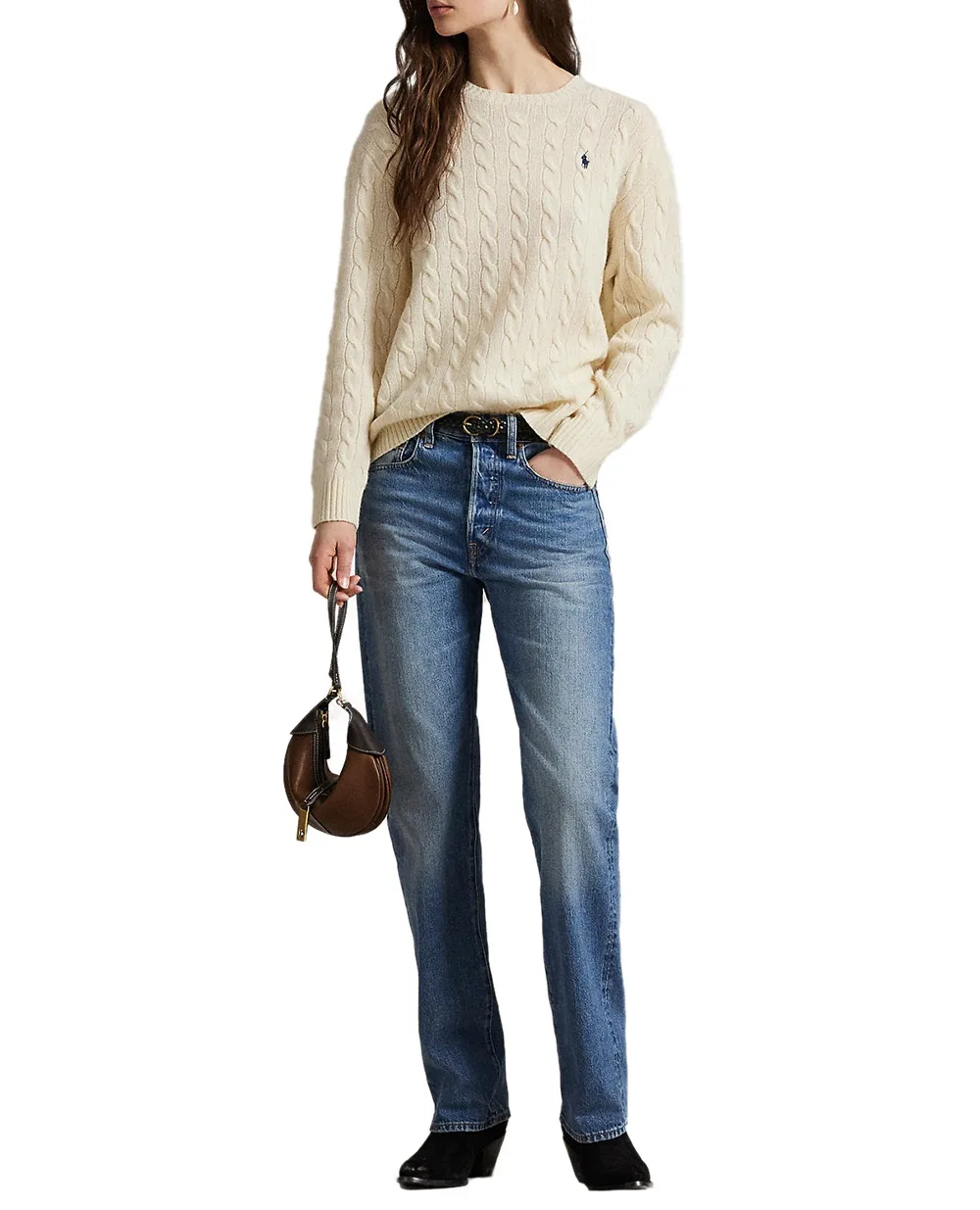 Свитер из шерсти и кашемира Polo Ralph Lauren 211971865001, бежевый цвет • Купить в интернет-магазине Kameron