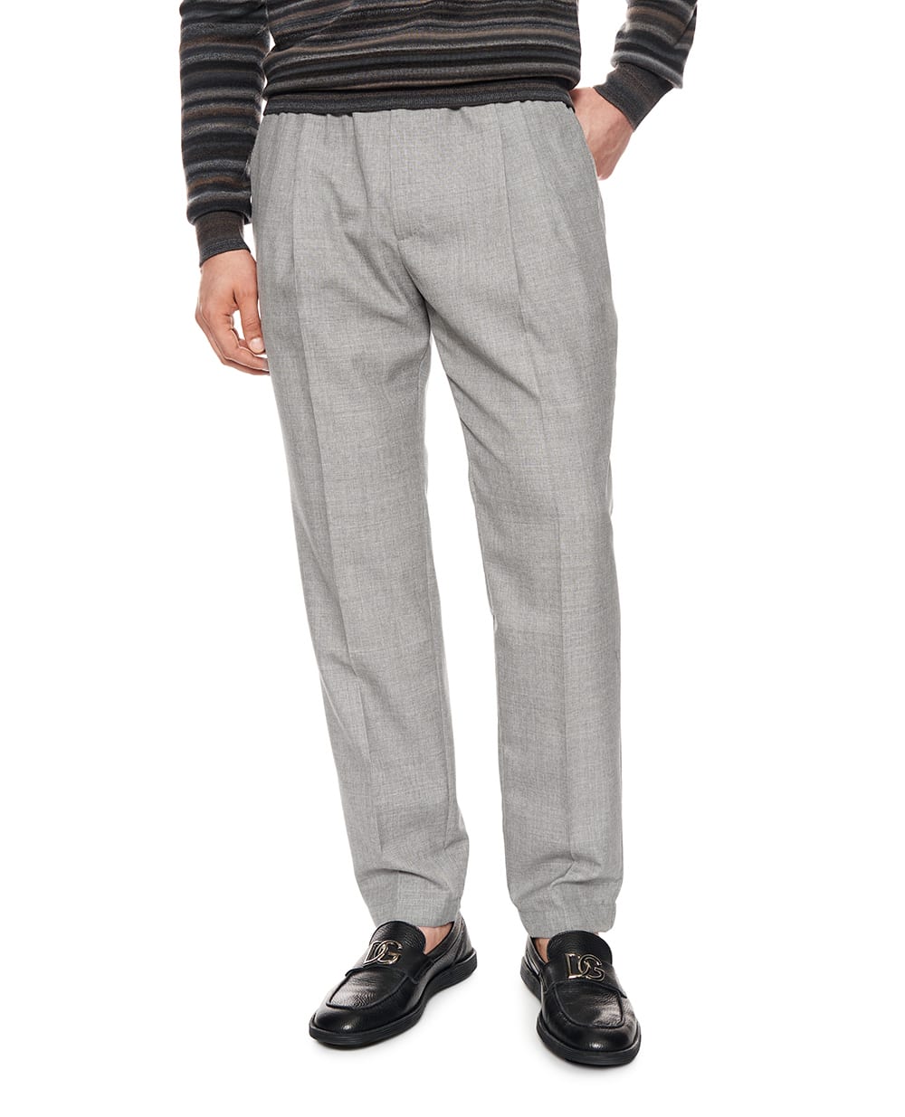 Штани-джоггери з вовни Dolce&Gabbana GP26FT-HU2CT, сірий колір • Купити в інтернет-магазині Kameron