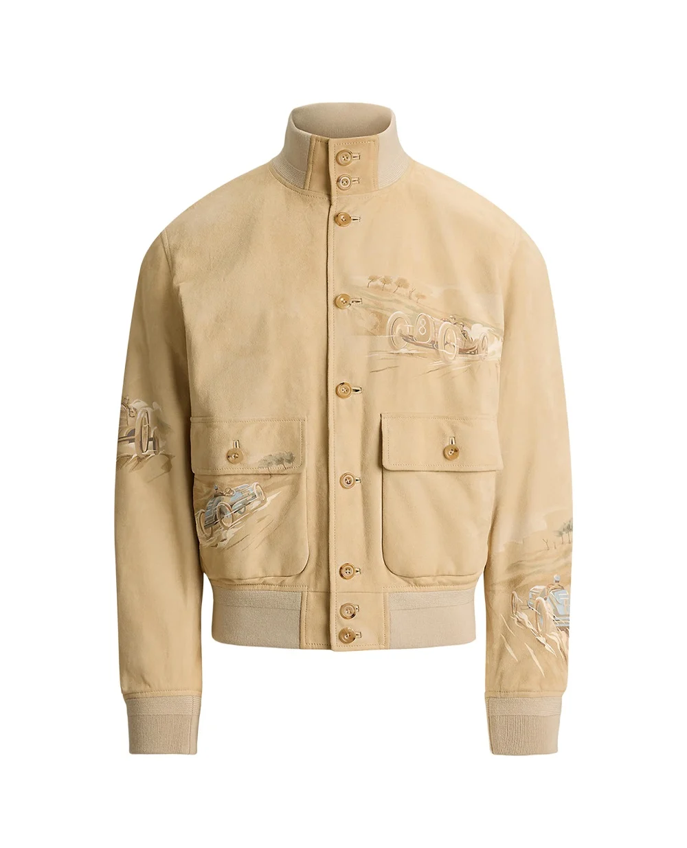 Куртка Hayworth из замши ягненка Ralph Lauren Purple Label 790P07887001, бежевый цвет • Купить в интернет-магазине Kameron