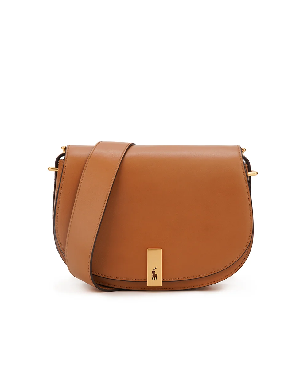 Кожаная сумка Saddle Polo Ralph Lauren 428928757003, коричневый цвет • Купить в интернет-магазине Kameron