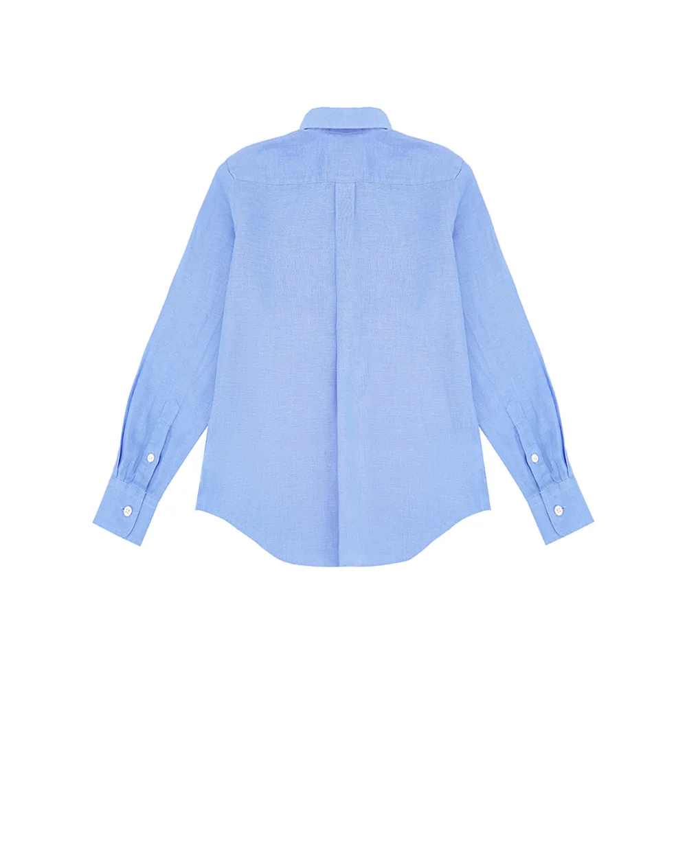 Детская льняная рубашка Polo Ralph Lauren Kids 323967600001, голубой цвет • Купить в интернет-магазине Kameron