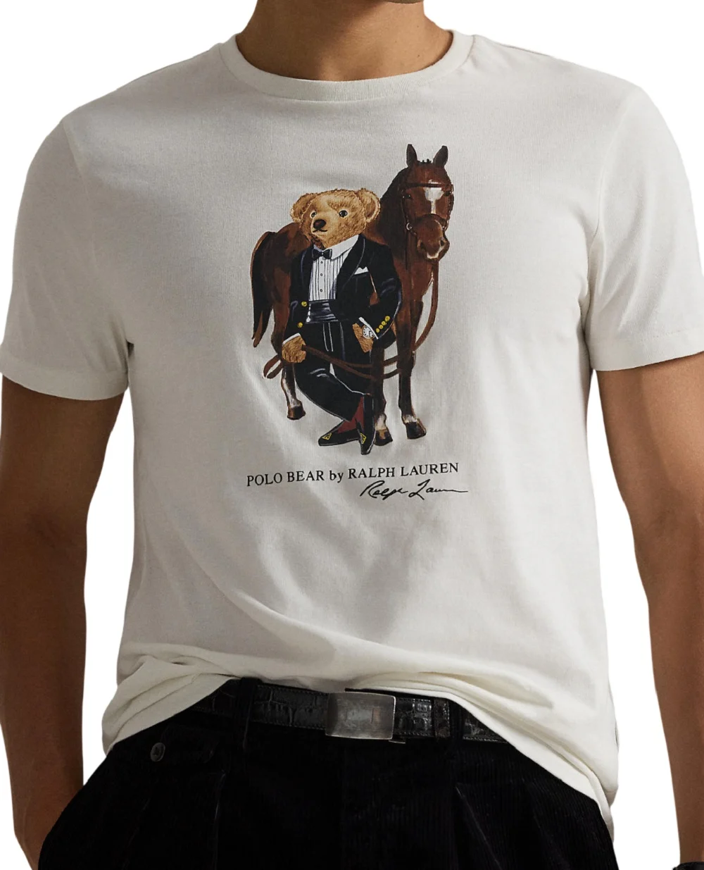 Футболка Polo Bear Polo Ralph Lauren 710P08093003, белый цвет • Купить в интернет-магазине Kameron