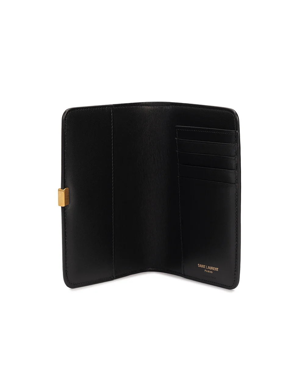 Кожаная обложка для документов Saint Laurent 821885-0SX0W, черный цвет • Купить в интернет-магазине Kameron