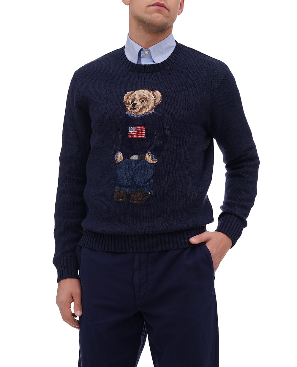Свитер Polo Bear Polo Ralph Lauren 710946137001, темно-синий цвет • Купить в интернет-магазине Kameron