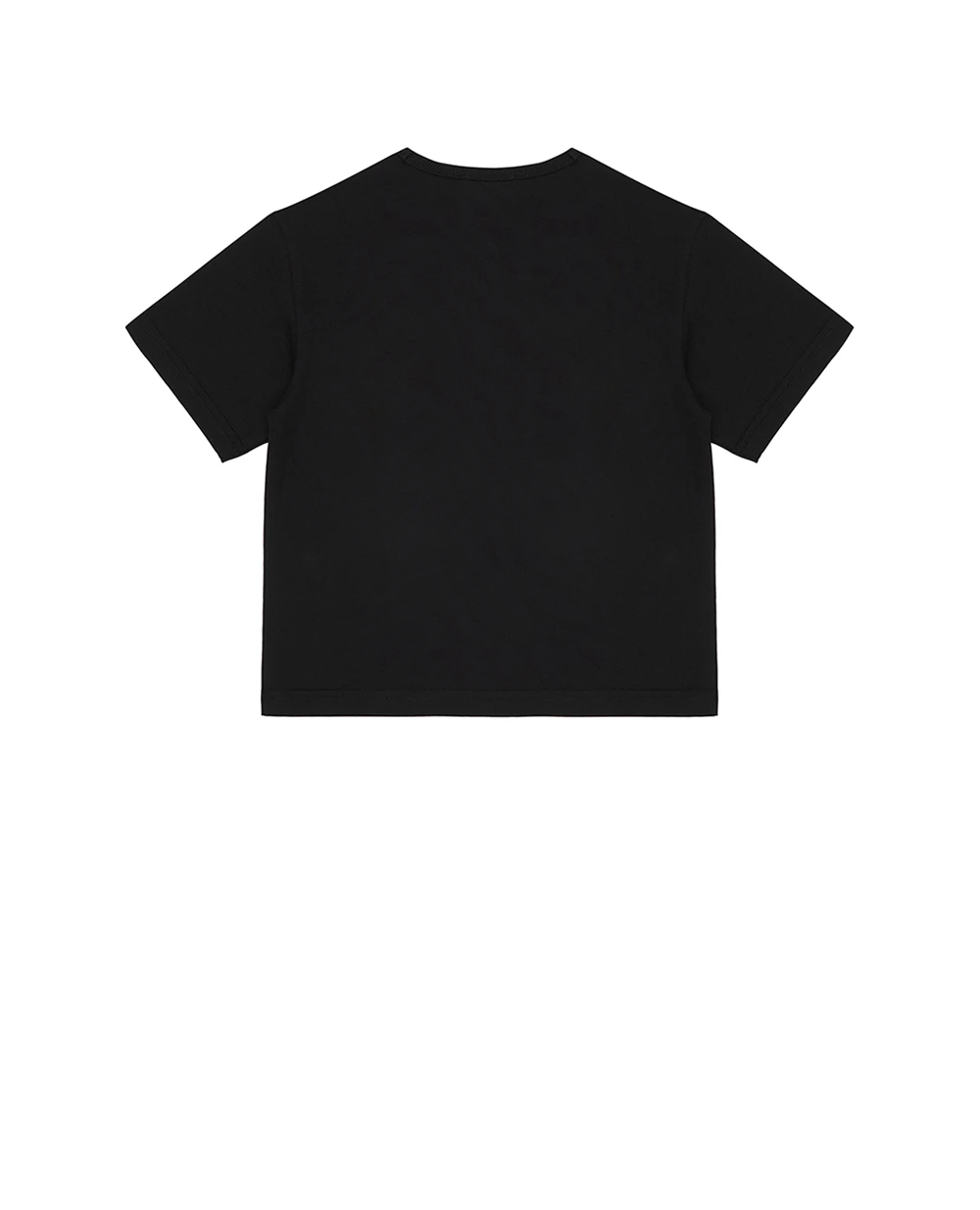 Детская футболка с логотипом Dolce&Gabbana Kids L4JT7T-G7P1T-S, черный цвет • Купить в интернет-магазине Kameron