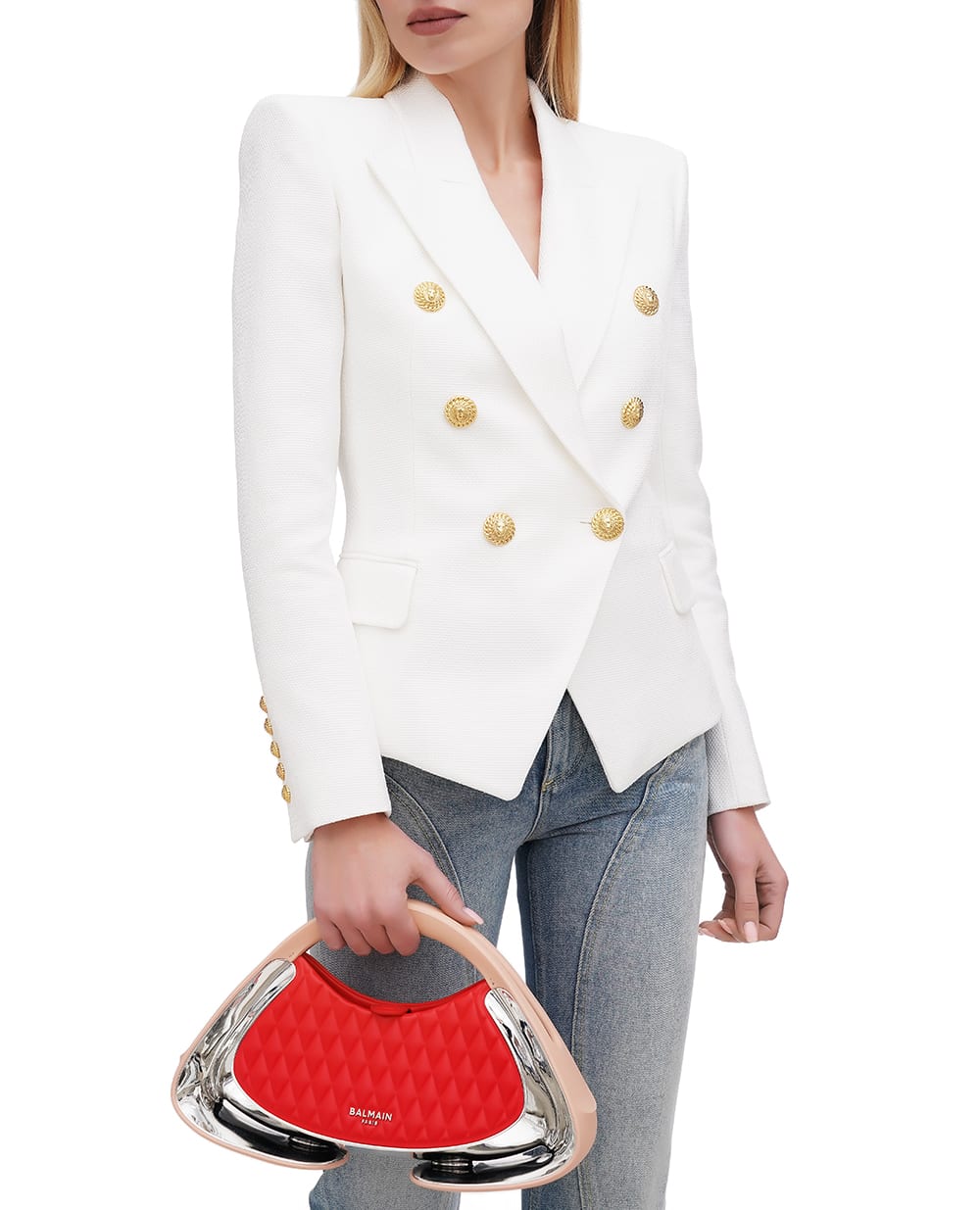 Жакет Balmain EF1SI505VF21, белый цвет • Купить в интернет-магазине Kameron