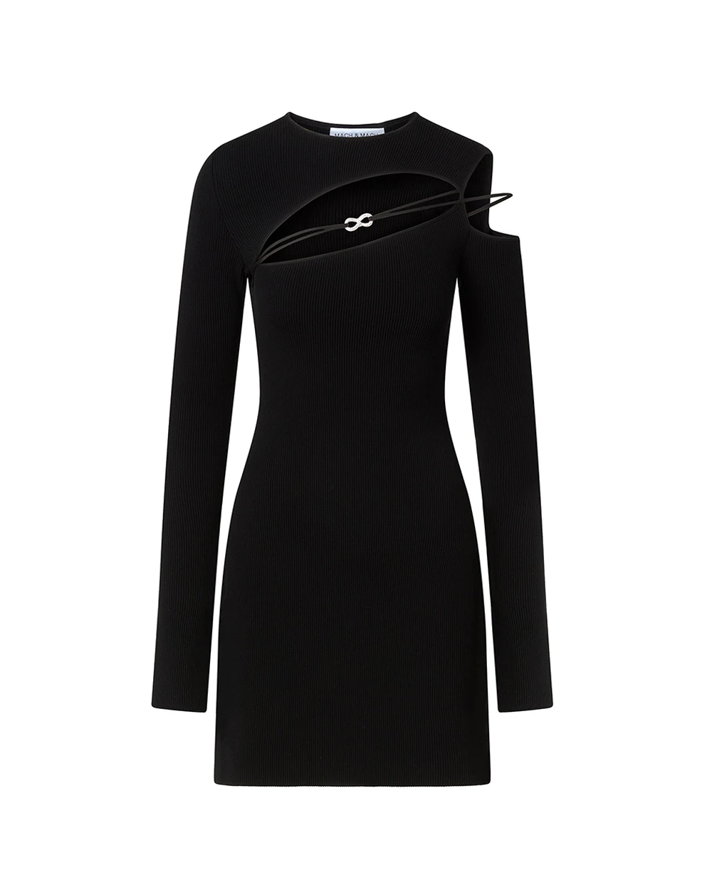 Платье мини Mach&Mach PF25-KD120-KNT-BLK, черный цвет • Купить в интернет-магазине Kameron