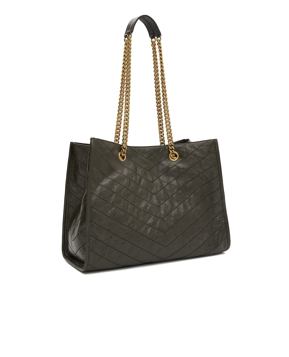 Сумка NIKI из телячьей кожи Saint Laurent 871151-0EN07, оливковый цвет • Купить в интернет-магазине Kameron