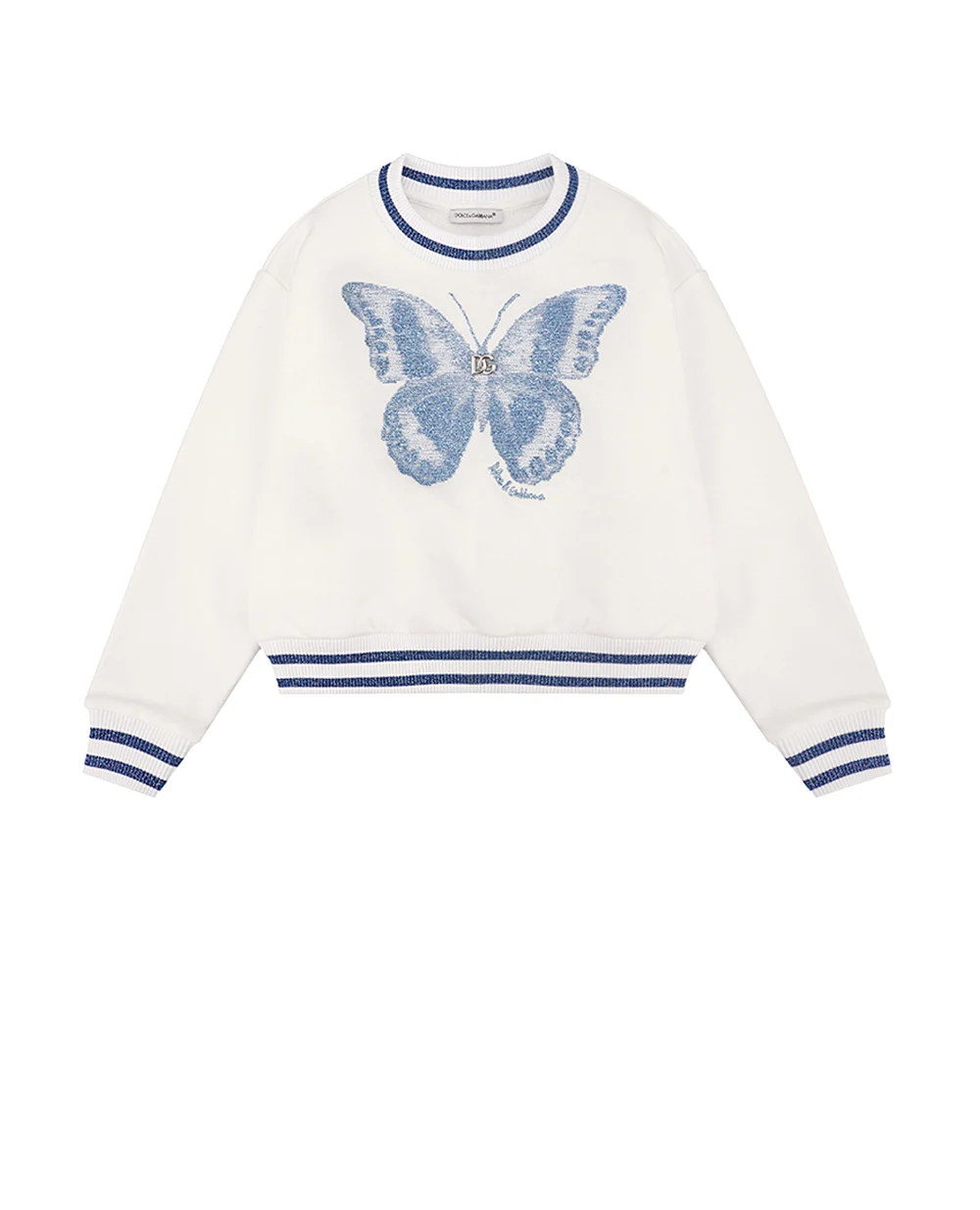Детский свитшот Dolce&Gabbana Kids L5JWBE-G7OJ2-B, молочный цвет • Купить в интернет-магазине Kameron
