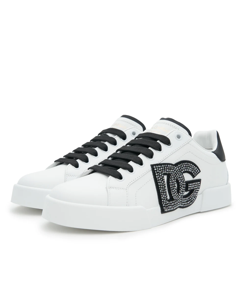 Кеды Portofino из кожи Dolce&Gabbana CK2341-AI411, черный цвет • Купить в интернет-магазине Kameron