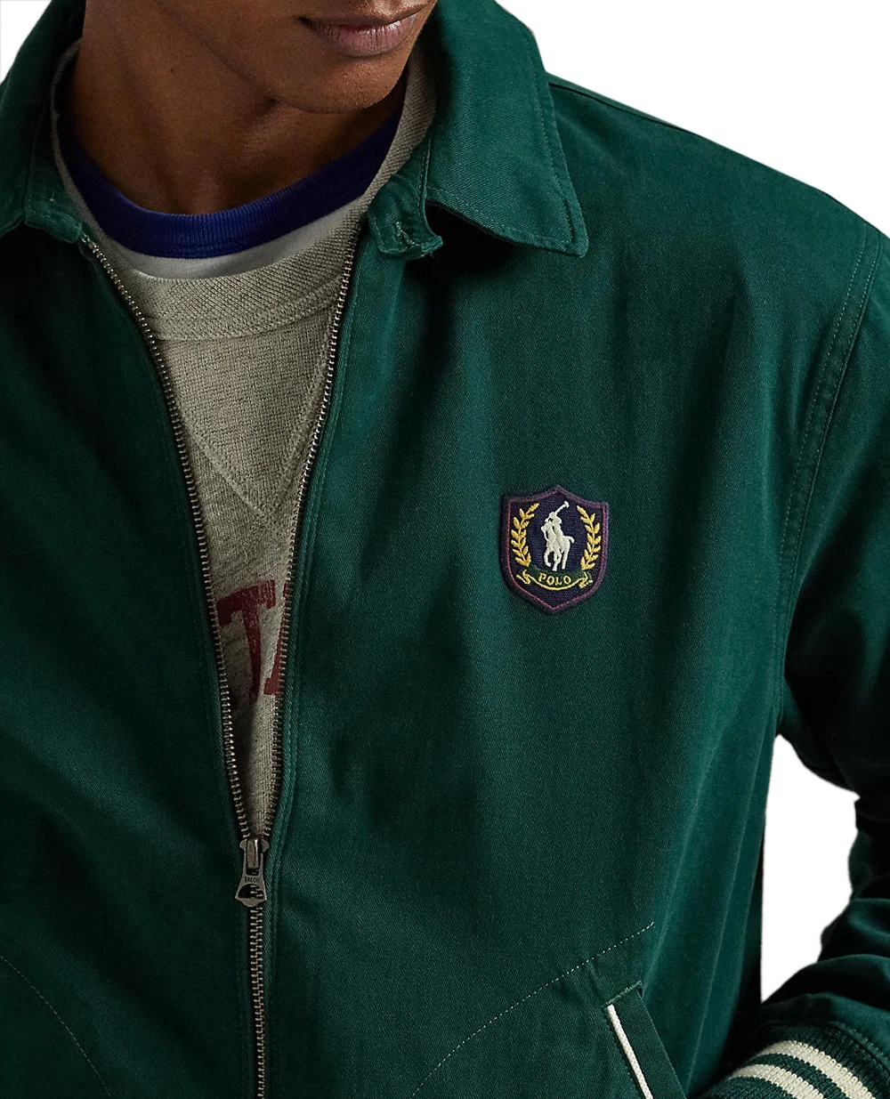 Бомбер Polo Ralph Lauren 710970567002, зеленый цвет • Купить в интернет-магазине Kameron