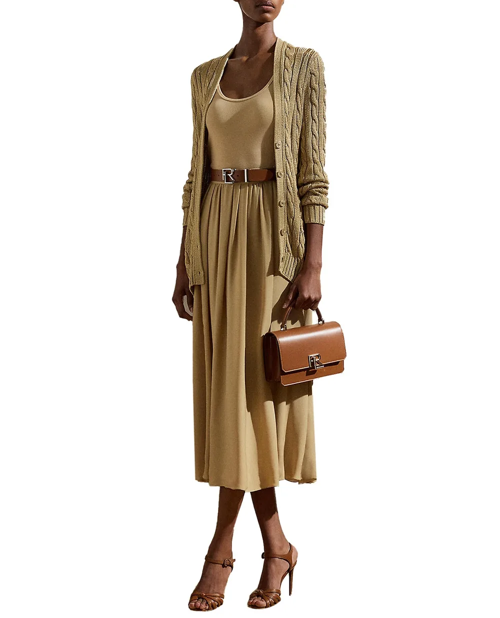 Майка Ralph Lauren Collection 290965861005, бежевый цвет • Купить в интернет-магазине Kameron