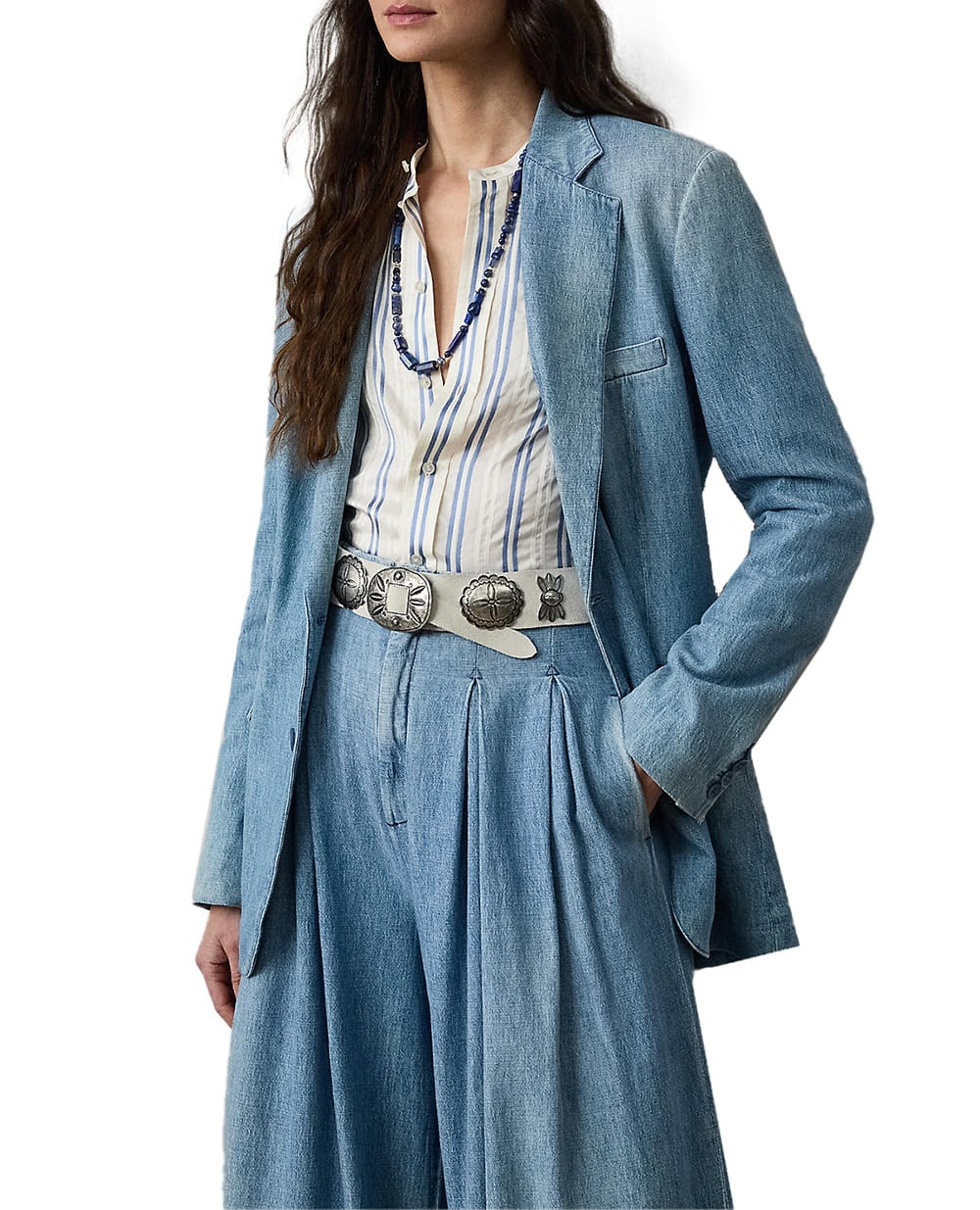 Жакет Ralph Lauren Collection 290974244001, голубой цвет • Купить в интернет-магазине Kameron